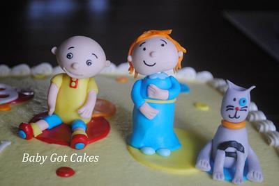 Caillou Themed Slab - Cake by Baby Got Cakes