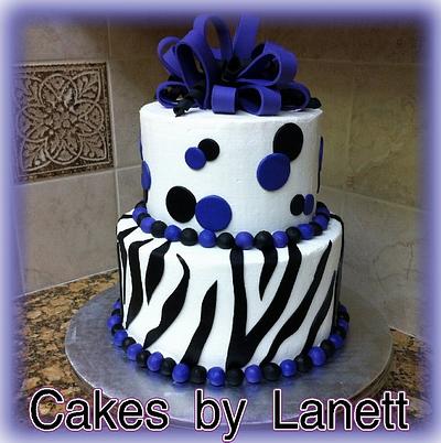 Zebra & Dots - Cake by Lanett