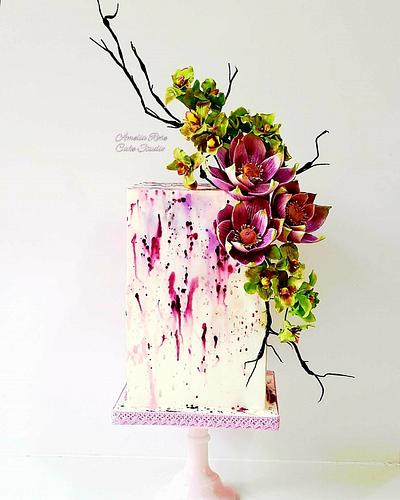 Oriental Watercolour - Cake by Amelia Rose Cake Studio