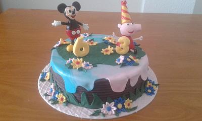 MICKEY MOUSE CAKE AND PEPA PIG - Cake by Camelia