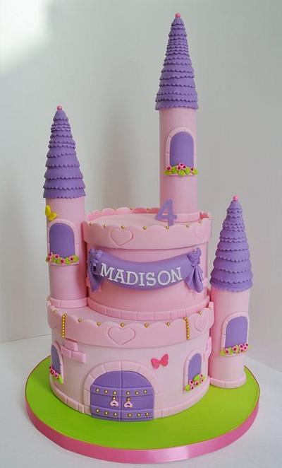 Pink Castle Cake - Cake by eunicecakedesigns