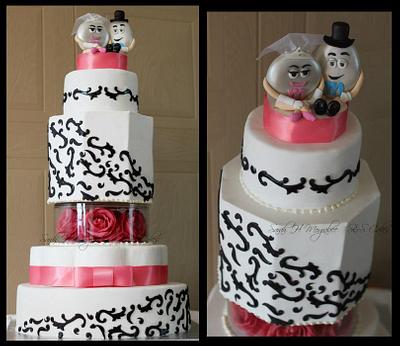 M&M wedding cake - Cake by Sarah H Mograbee