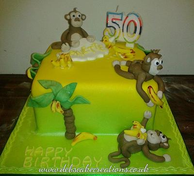Cheeky Monkeys - Cake by debscakecreations
