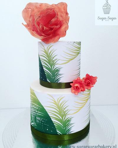 Tropical wedding cake - Cake by Sugar Sugar Bakery