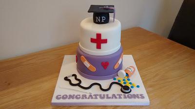 Graduation cake for a nurse practitioner - Cake by Kerri's Cakes