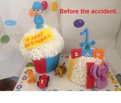 Pocoyo 1st Birthday Cake (a save from disaster) - Cake by DeliciousCreations