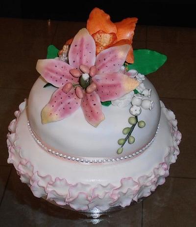 compleanno di mia figlia - fiori - Cake by gina Mengarelli 