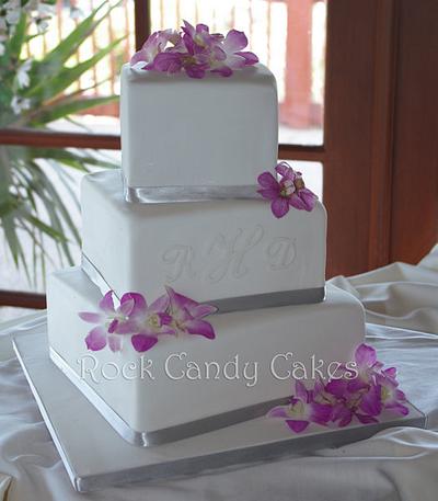 Monogram Wedding Cake - Cake by Rock Candy Cakes