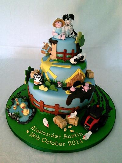Farmyard Christening Cake - Cake by The Blissful Bakery