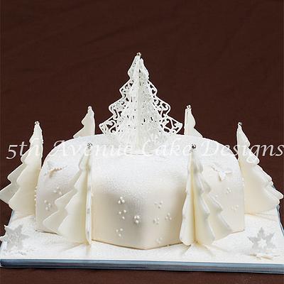 Filigree Inspired Colorado Christmas Cake - Cake by Bobbie