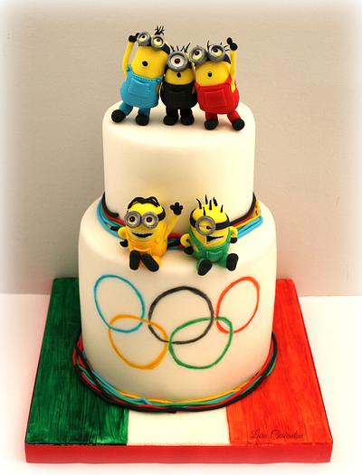 MINIONS CAKE!!! OLIMPIC GAMES CAKE!! - Cake by Lara Costantini