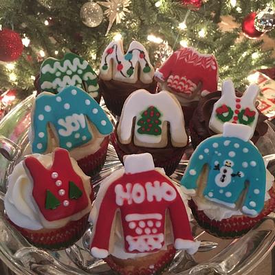 Ugly Christmas sweater cupcakes - Cake by Sweet Confections by Karen