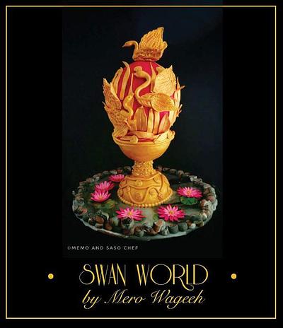 Swan World - Huevos de Pascua Estilo Faberge  challenge 2018 - Cake by Mero Wageeh