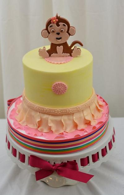 Mod Monkey 1st Birthday Cake - Cake by Sugarpixy
