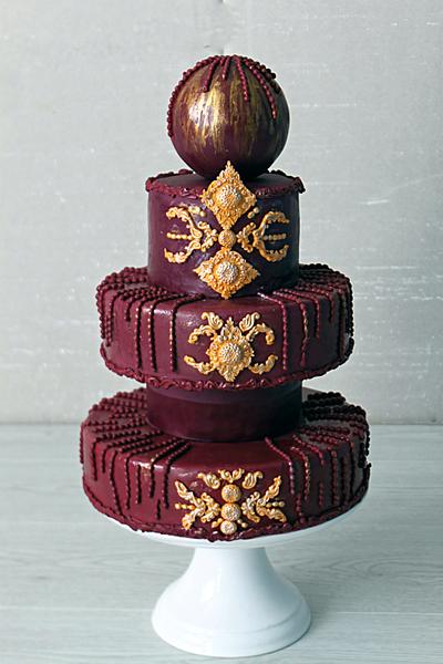 Fashion inspiration by Ellie Saab dress - Cake by The Curious Patissier