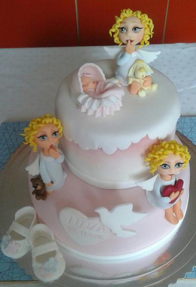 angel christening cake - Cake by CoooLcakes