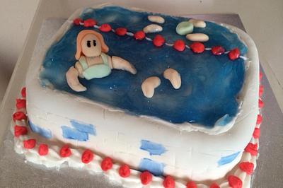 A swimming pool cake! - Cake by Woody's Bakes