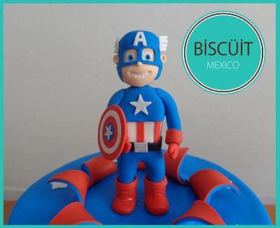Captain America - Cake by BISCÜIT Mexico