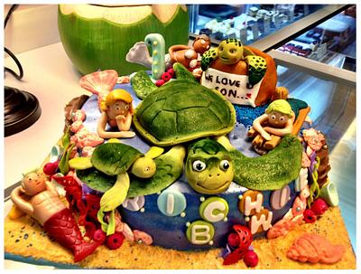 Turtle & Under Sea birthday cake - Cake by three lights cakes