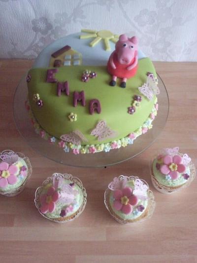 Peppa Pig cake and cupcakes - Cake by Anita's Cakes & Bakes