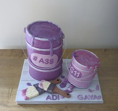 "Paint-Can" Cake - Cake by The Garden Baker