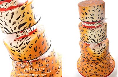 Gâteau de mariage léopard/ Wedding cake leopard - Cake by rosegateaux