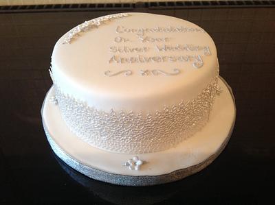 Silver wedding anniversary cake - Cake by Iced Images Cakes (Karen Ker)