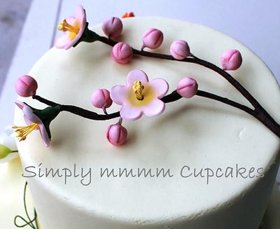 Sugar Cherry Blossoms - Cake by Suman