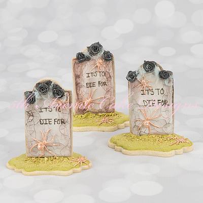 Spooky Tombstone Cookies for Halloween - Cake by Bobbie