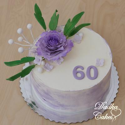 Violet peony - Cake by Dadka Cakes