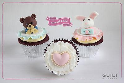 Toto & Bebe Valentine Cupcakes - Cake by Guilt Desserts