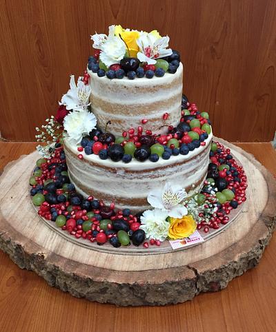 Rustic Wedding cake  - Cake by Michelle's Sweet Temptation