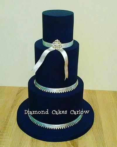 Navy Wedding Cake - Cake by DiamondCakesCarlow