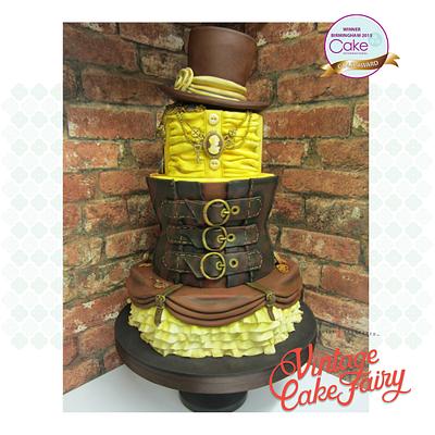 Steampunk themed Wedding Cake-Cake International 2015 - Cake by Vintage Cake Fairy