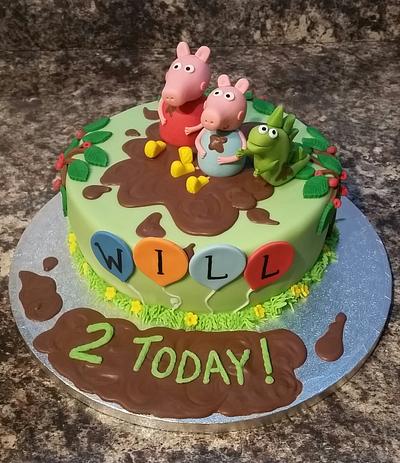 Peppa & George Muddy Puddle Cake - Cake by Sugar Chic