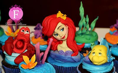 Little Mermaid Cupcakes  - Cake by Fernanda Abarca