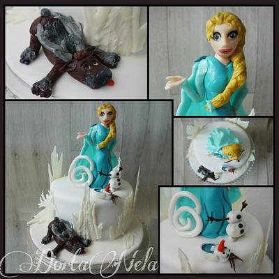 Frozen Cake - Elsa, Olaf and Sven - Cake by DortaNela