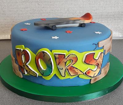 Graffiti & Skateboard Cake - Cake by Putty Cakes