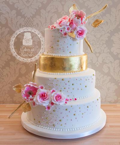 Naomi & Koku's Wedding Cake - Cake by CakesAtRachels