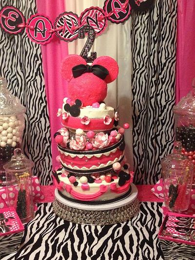 A Minnie Mouse with Bling cake - Cake by Beverly Coleman 