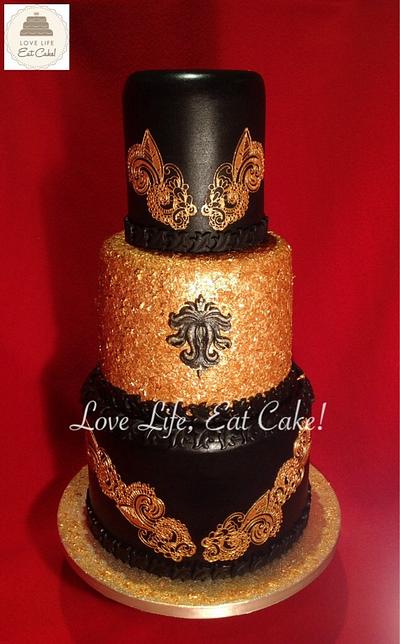 Black & Gold wedding cake - Cake by Love Life Eat Cake by Michele Walters