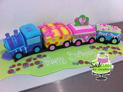 CHOO CHOO .... GIRLS TRAIN CAKE - Cake by Sublime Cake Creations