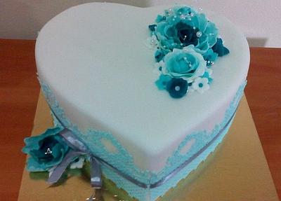 wedding heart  cake - Cake by Ellyys