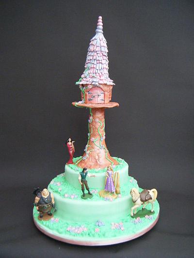 Tangled Tower - Cake by lorraine mcgarry