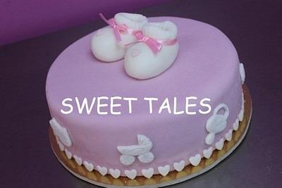 Baby booties cake - Cake by SweetTales