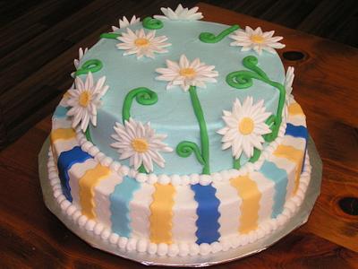Daisies and stripes - Cake by Cake Creations by Christy