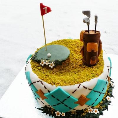 Golf Bag Cake - Cake by Une Fille en Cuisine
