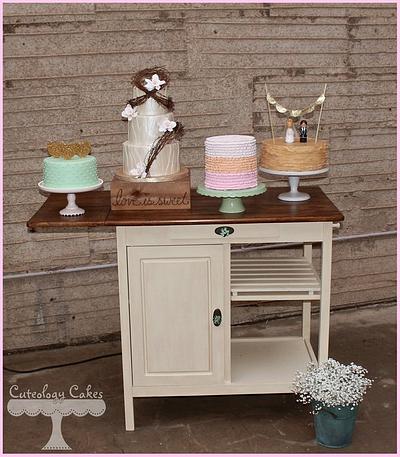 Vintage Wedding Cakes - Cake by Cuteology Cakes 