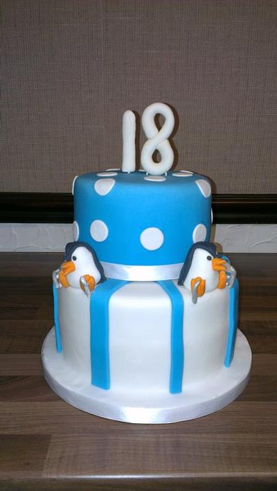 18th birthday penguin cake - Cake by oatescakes
