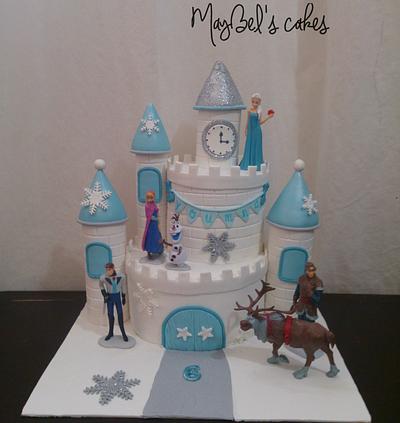Frozen castle cake  - Cake by MayBel's cakes